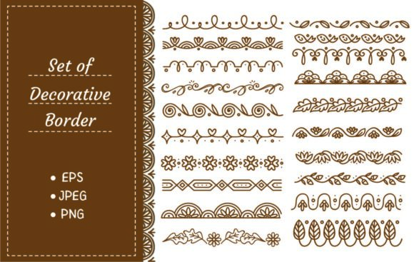 Download Set of Decorative Border, Wedding Design - Decor Collection