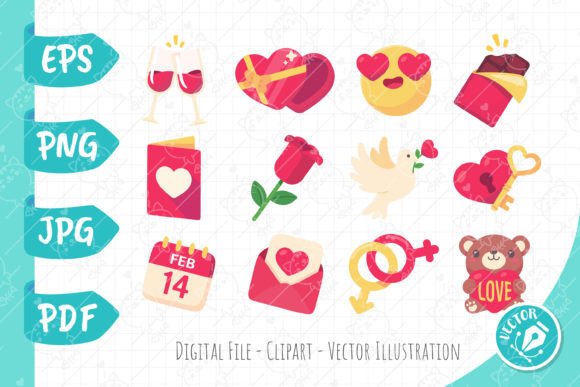 Download Valentine's Day Card Decorative Elements - Decor Collection