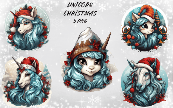 Download Christmas Unicorn Sublimation Bundle - Christmas unicorn Collection