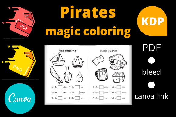 Download Pirates Magic Coloring for Kids KDP - Premium Resources