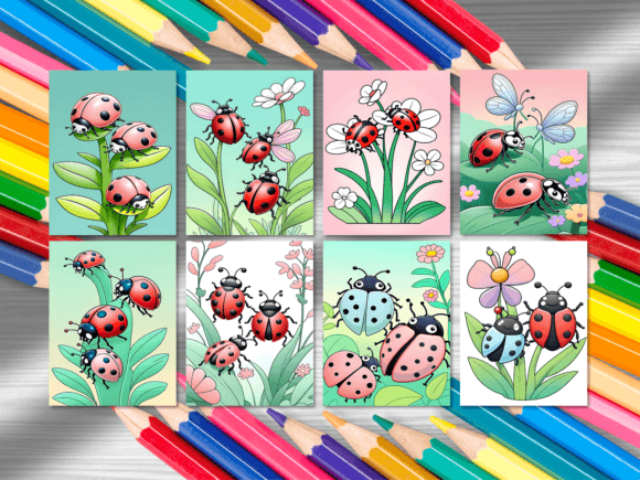 Download Spring Ladybug Magic Coloring Pages - Magic coloring Collection