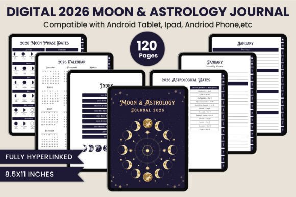 Download 2026 Digital Moon &amp; Astrology Journal - Premium Resources