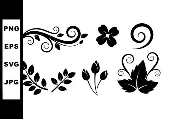 Download Black Floral Decorative Elements Vector - Decor Collection