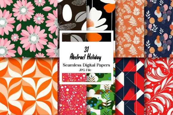 Download Abstract Holiday Digital Paper - Holiday digital paper Collection