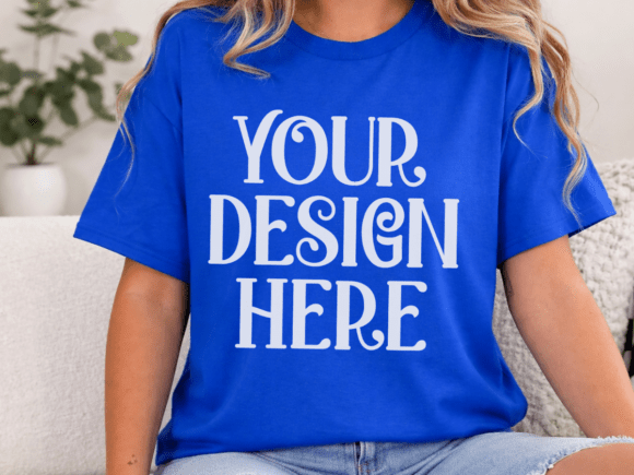 Download Gildan 5000 Royal Blue T-Shirt Mockup - Royal Collection