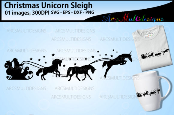 Download Christmas Unicorn Sleigh - Christmas unicorn Collection