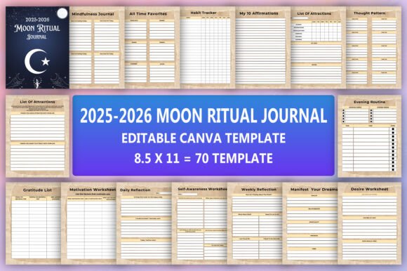 Download 2025-2026 Moon Ritual Journal - Premium Bundle