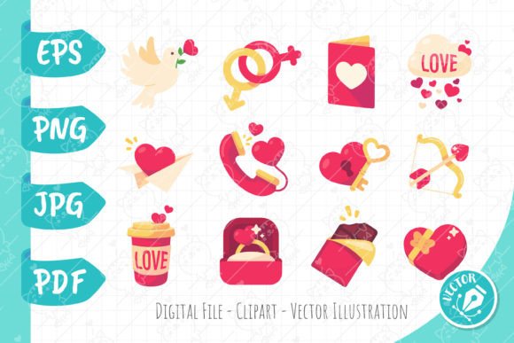 Download Valentine's Day Card Decorative Elements - Decor Collection