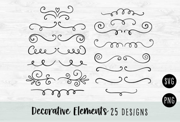 Download Decorative Elements and Swirls Svg - Decor Collection