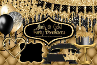 Download Black and Gold Party Decorations Clipart - Decor Collection